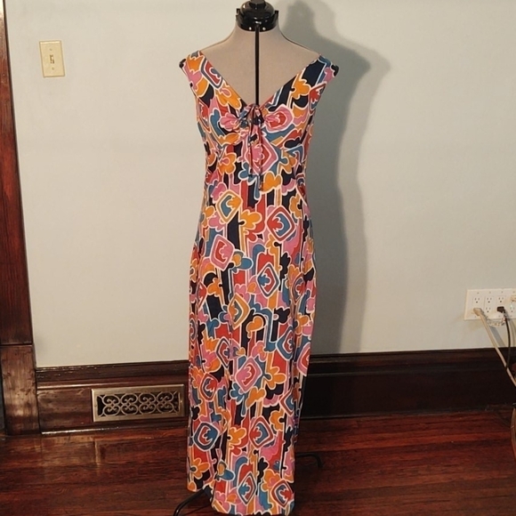 Colorful Printed Maxi Dress - Picture 1 of 8